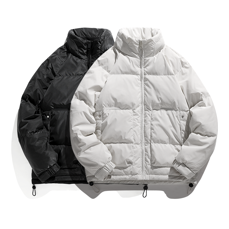 Drop Shoulder Zip Down Jacket