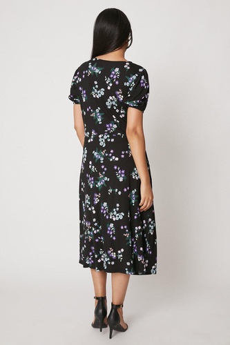 Petite Lilac Floral Jersey Midi Dress