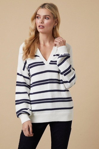 Striped Collar Jumper