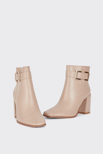 Alto Buckle Detail zip Up Ankle Boots