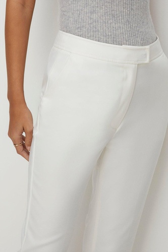 Petite Cotton Sateen Slim Leg Trouser