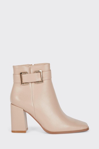 Alto Buckle Detail zip Up Ankle Boots