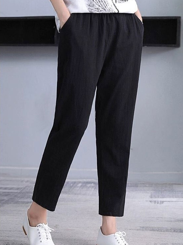 Loose Cotton And Linen Casual Pants