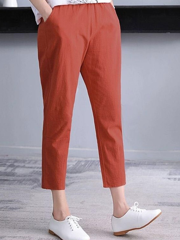 Loose Cotton And Linen Casual Pants