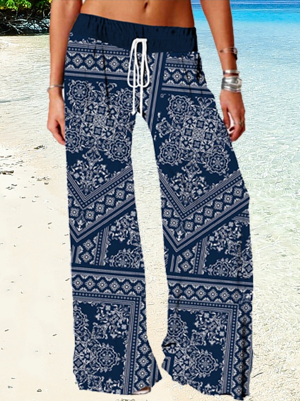 Casual Print Comfort Trousers