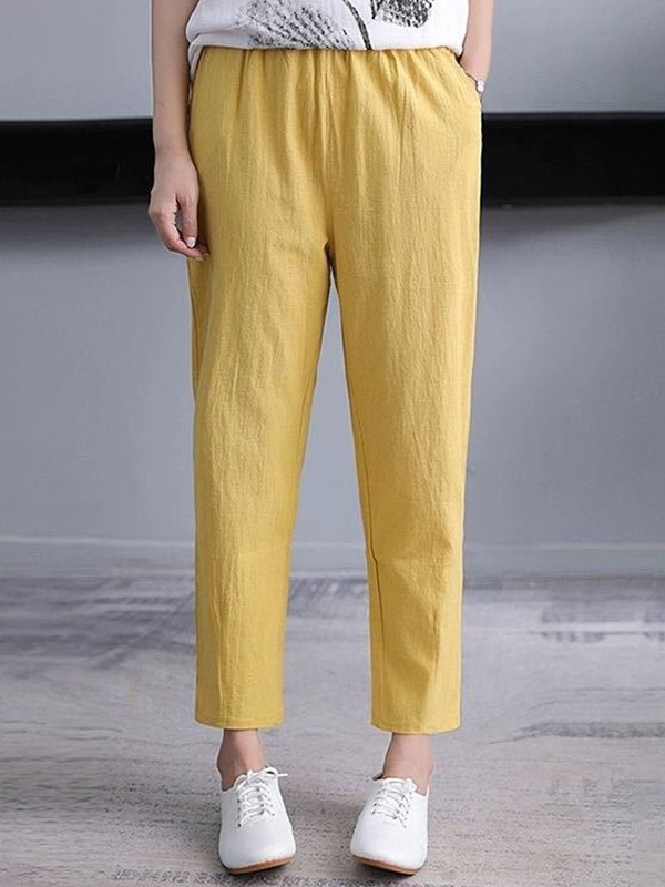 Loose Cotton And Linen Casual Pants