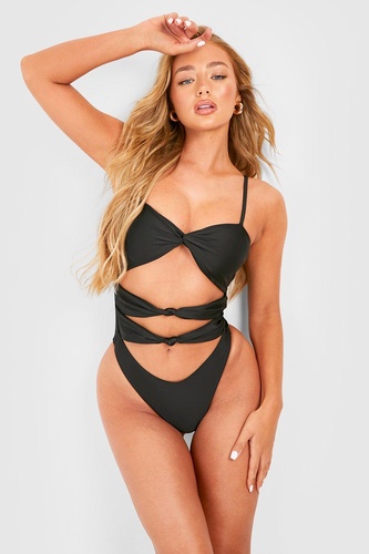 Cut Out Knot Detail Swimsuit