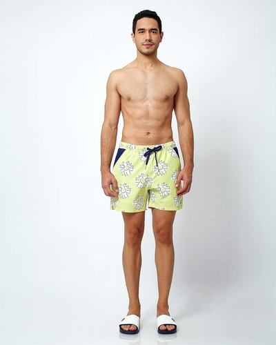 Daisies Waterproof Pocket Swim Shorts