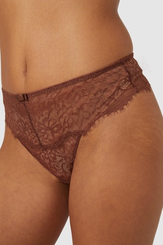 Eyelash Lace Deep Thong