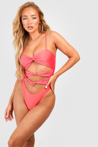 Cut Out Knot Detail Swimsuit