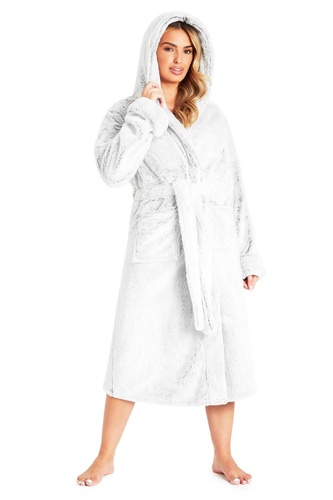 Hooded Fluffy Dressing Gown