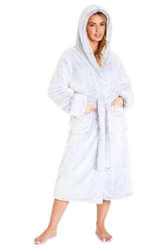 Hooded Fluffy Dressing Gown