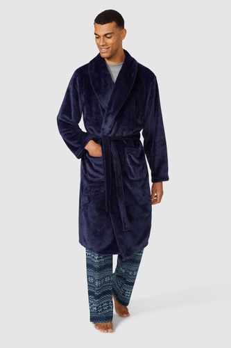 Shawl Collar Fleece Gown