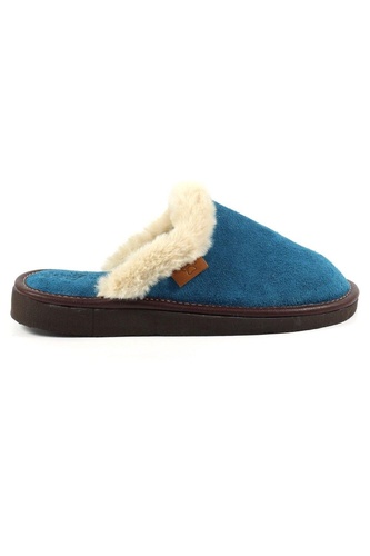 Otto Faux Fur Trim Suede Slippers