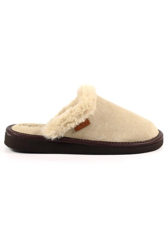 Otto Faux Fur Trim Suede Slippers