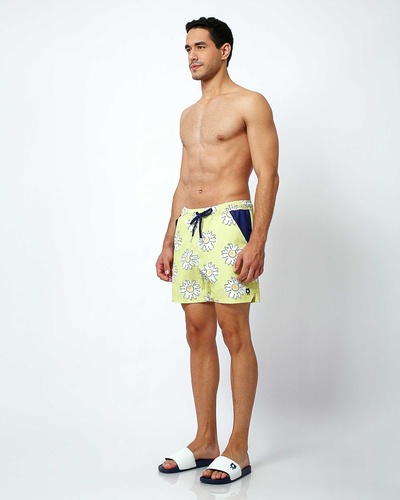 Daisies Waterproof Pocket Swim Shorts