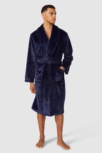 Shawl Collar Fleece Gown