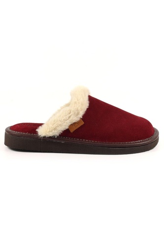 Otto Faux Fur Trim Suede Slippers