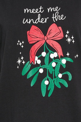 Petite Mistletoe Print Christmas Pyjama Set