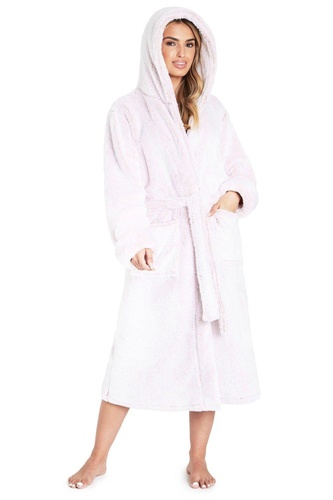 Hooded Fluffy Dressing Gown