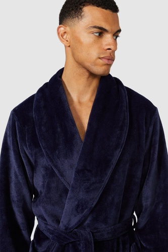 Shawl Collar Fleece Gown