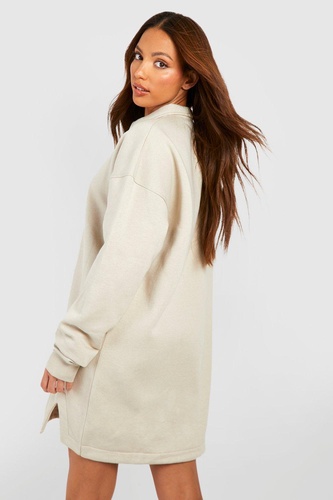 Tall Rugby Collar Super Oversized Sweat Dress