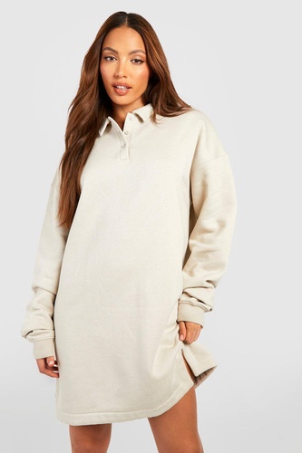 Tall Rugby Collar Super Oversized Sweat Dress