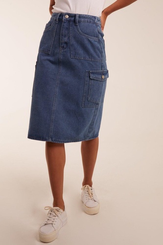 Pocket Denim Skirt