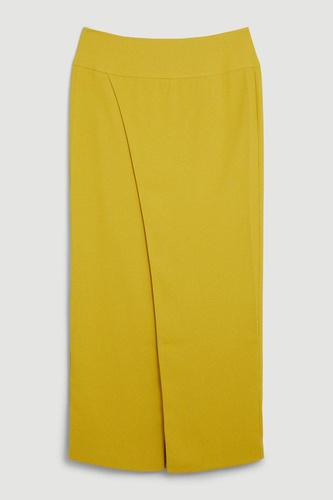 Tall Satin Crepe Split Maxi Skirt