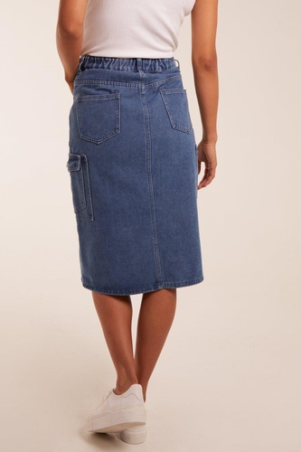 Pocket Denim Skirt