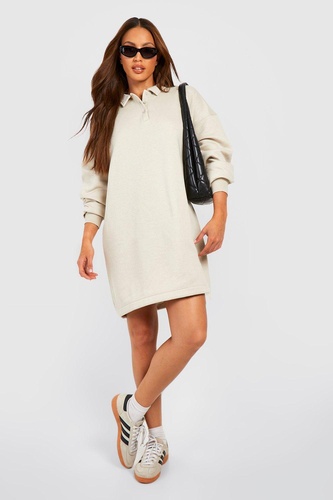 Tall Rugby Collar Super Oversized Sweat Dress