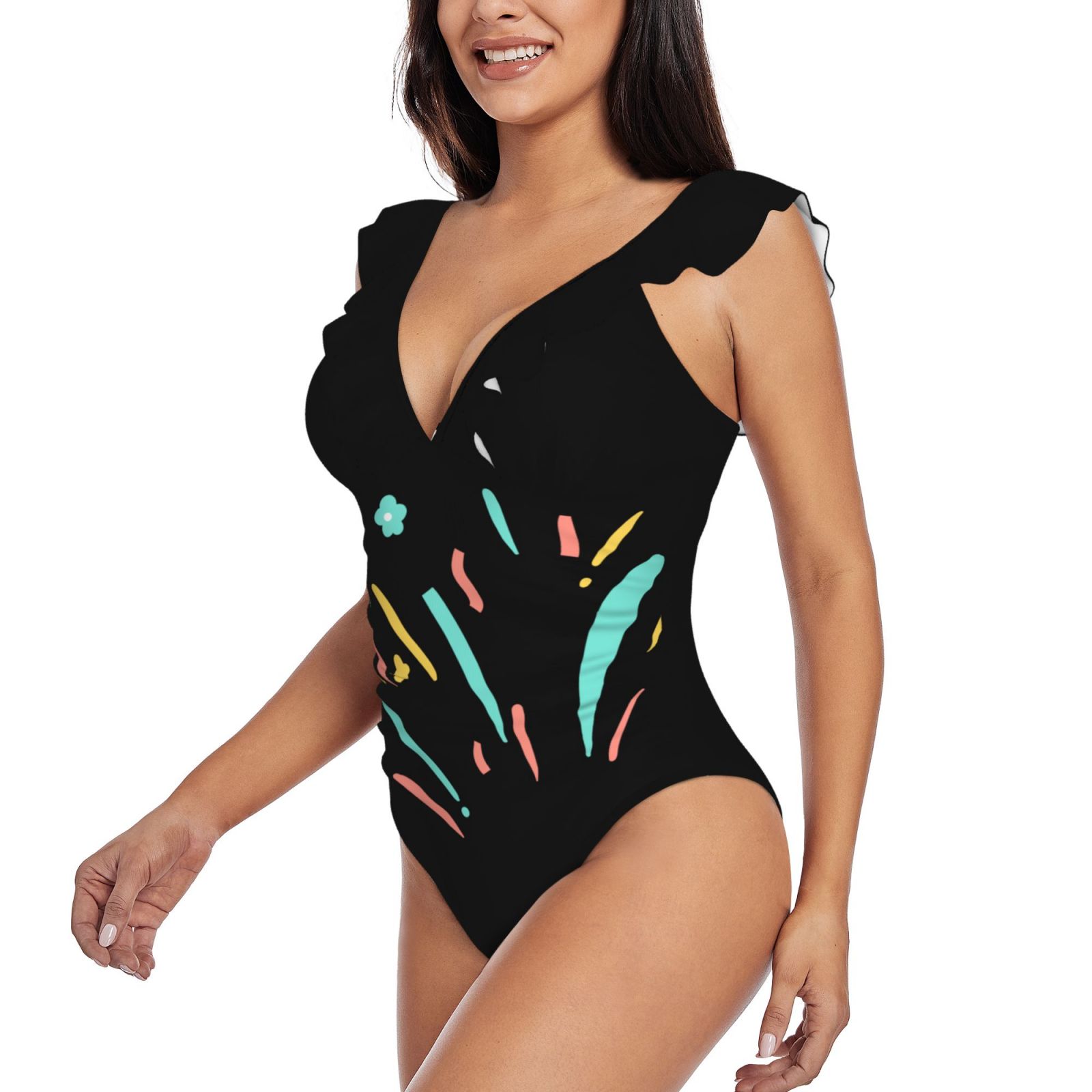 Women's Ruffle One Piece Swimsuit