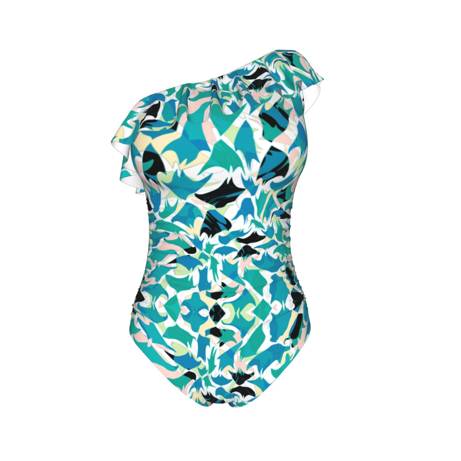 One Shoulder Ruffle Swimsuits