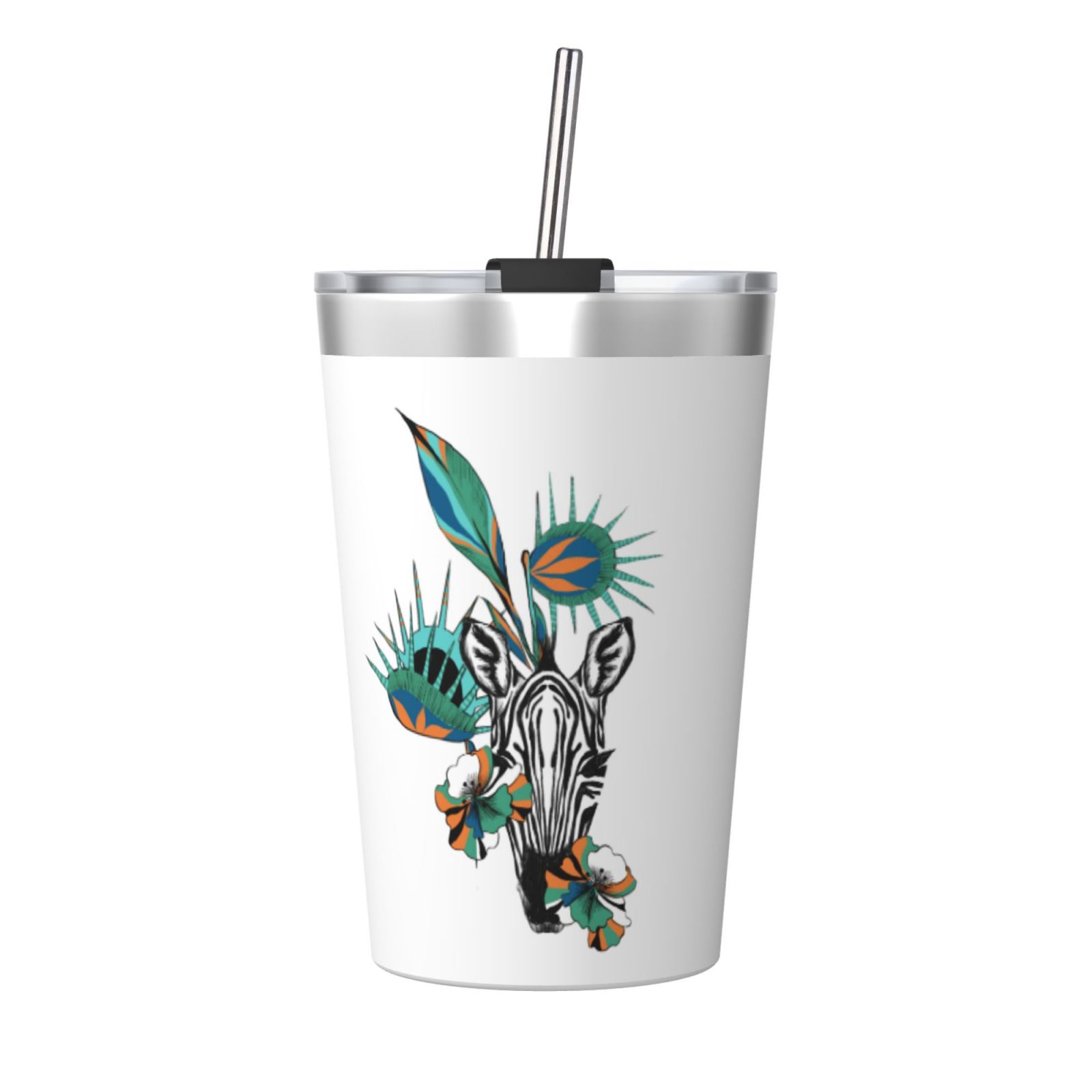 12OZ Thermos With Conical Straw