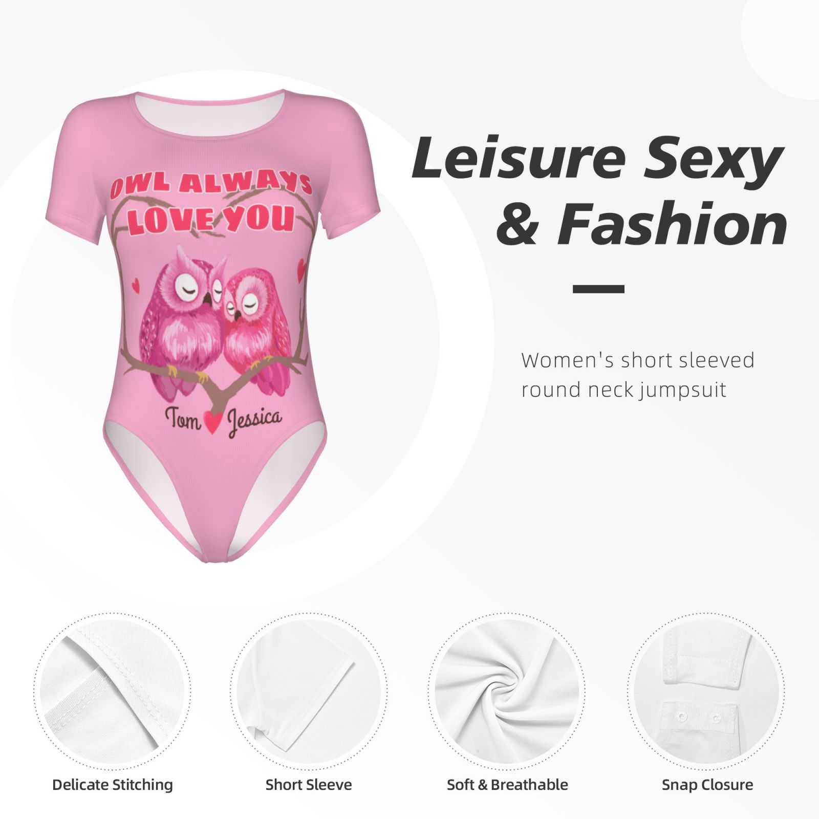 Women's Short-sleeved Onesie