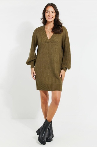 Adeline V Neck Knit Dress