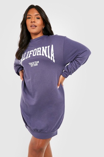 Plus California Track Team Printed Sweat Dress