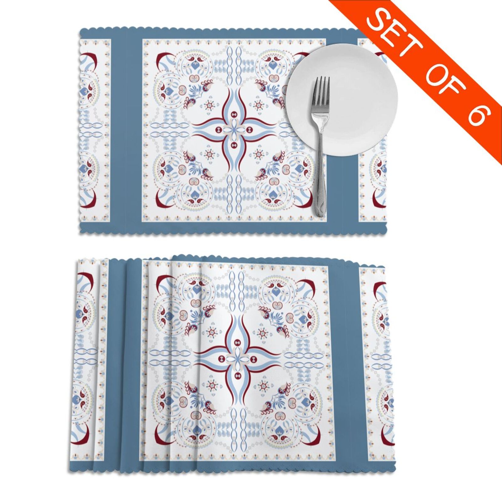 Placemats For Dining Table Set Of 6