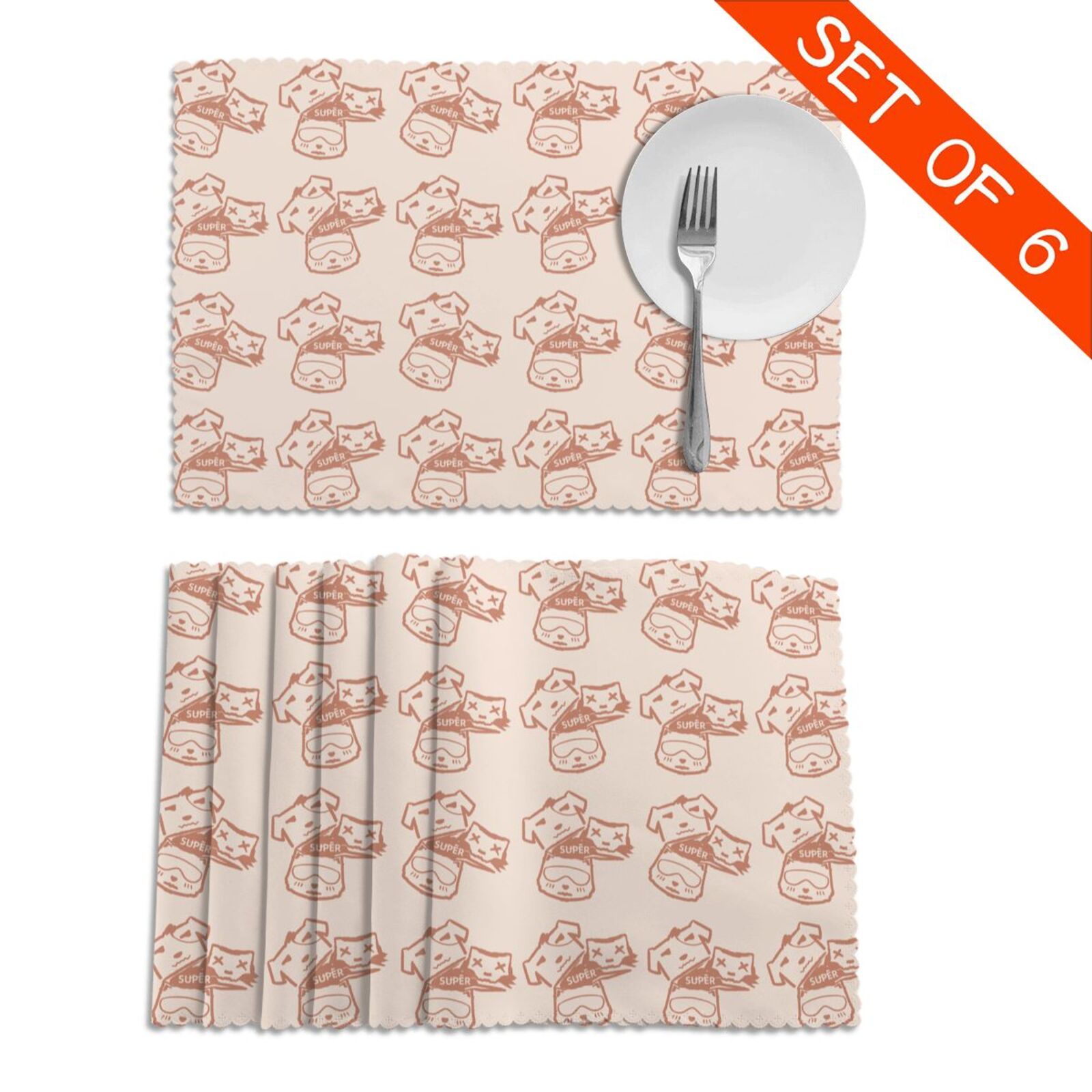 Placemats For Dining Table Set Of 6