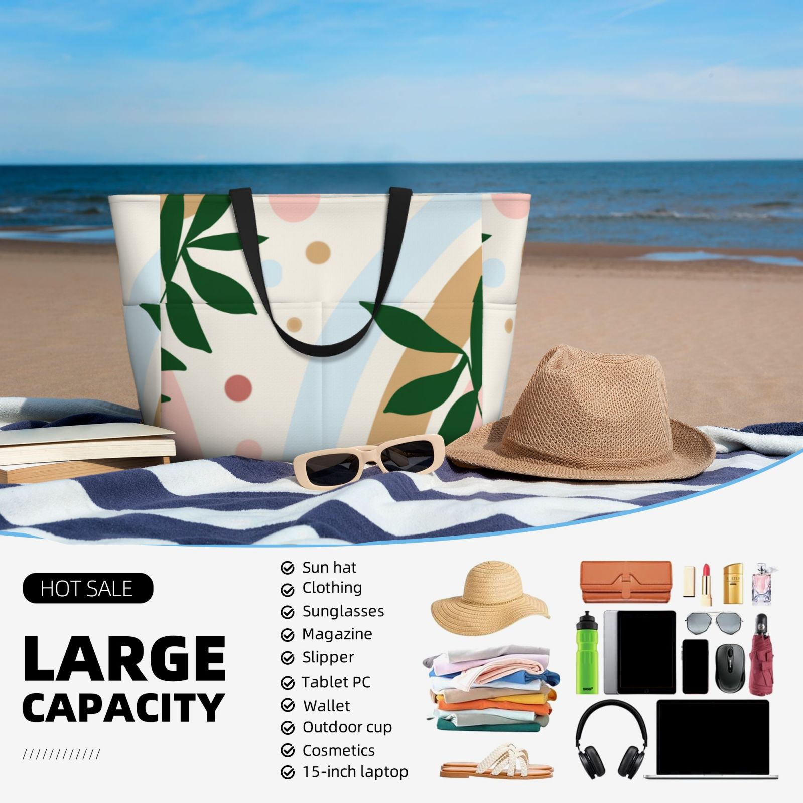 Large Capacity Beach Travel Bag