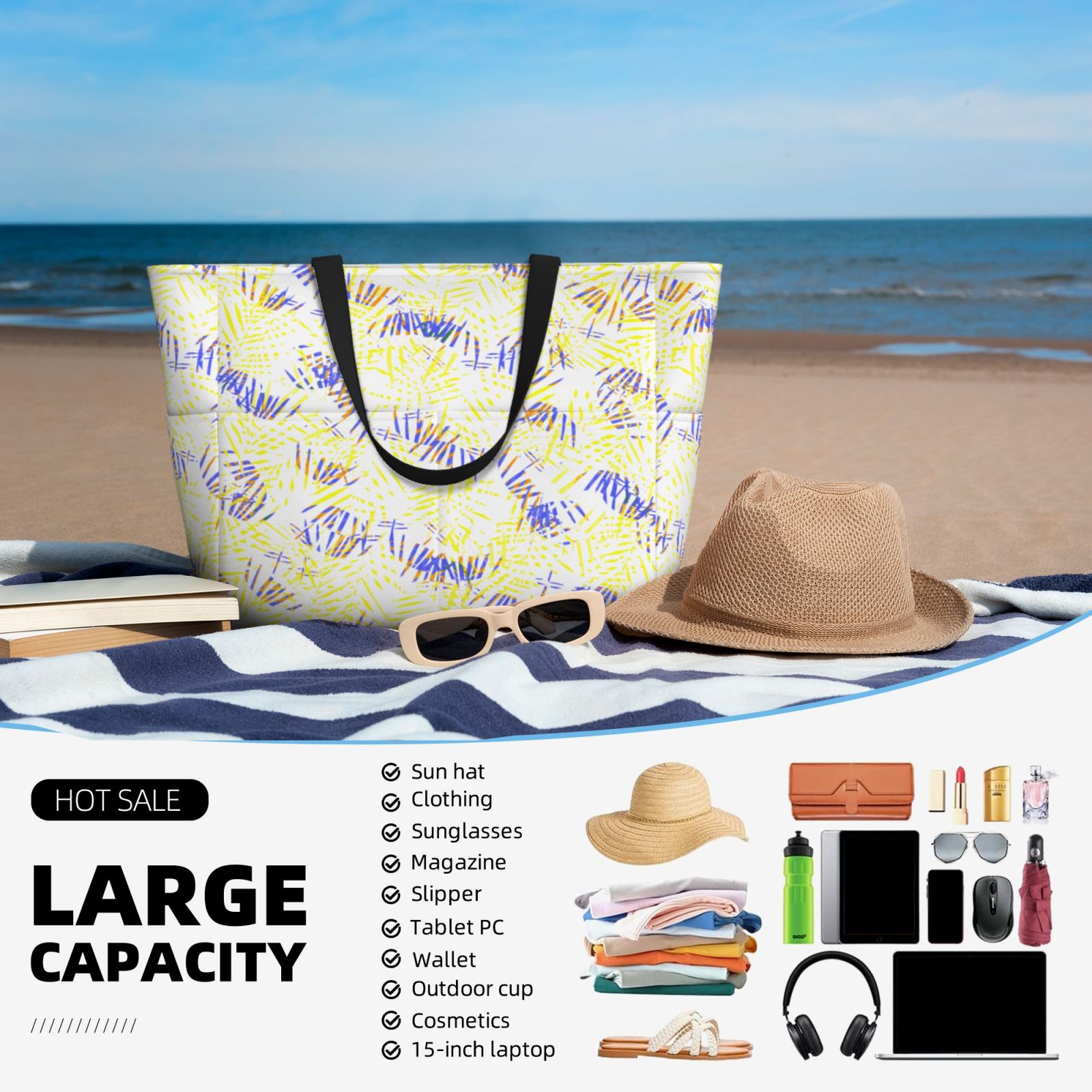 Large Capacity Beach Travel Bag