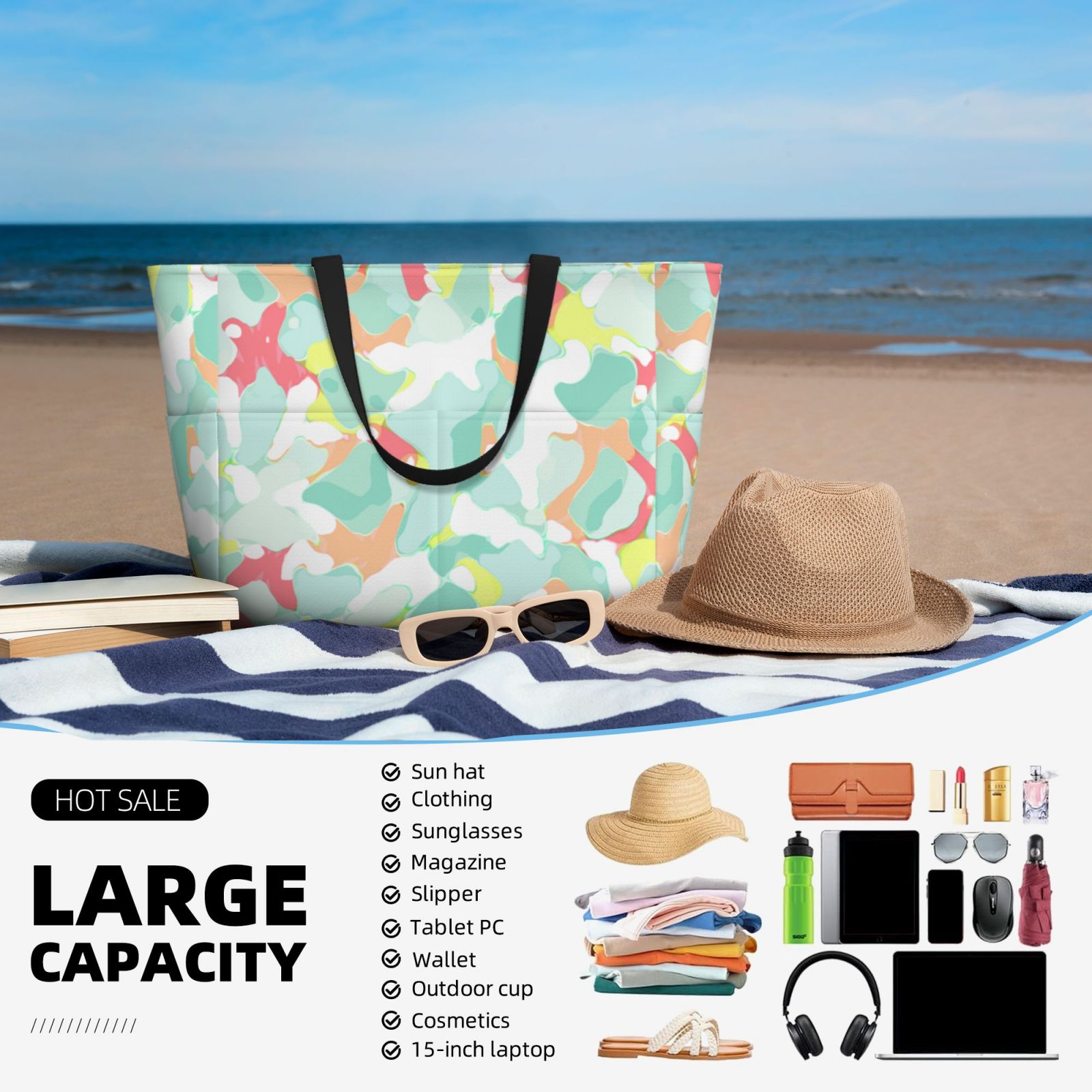 Large Capacity Beach Travel Bag