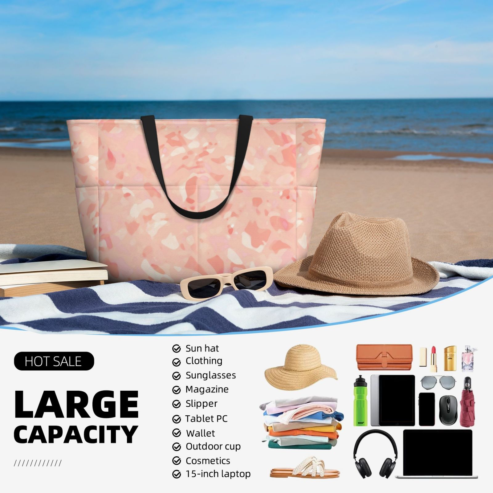 Large Capacity Beach Travel Bag