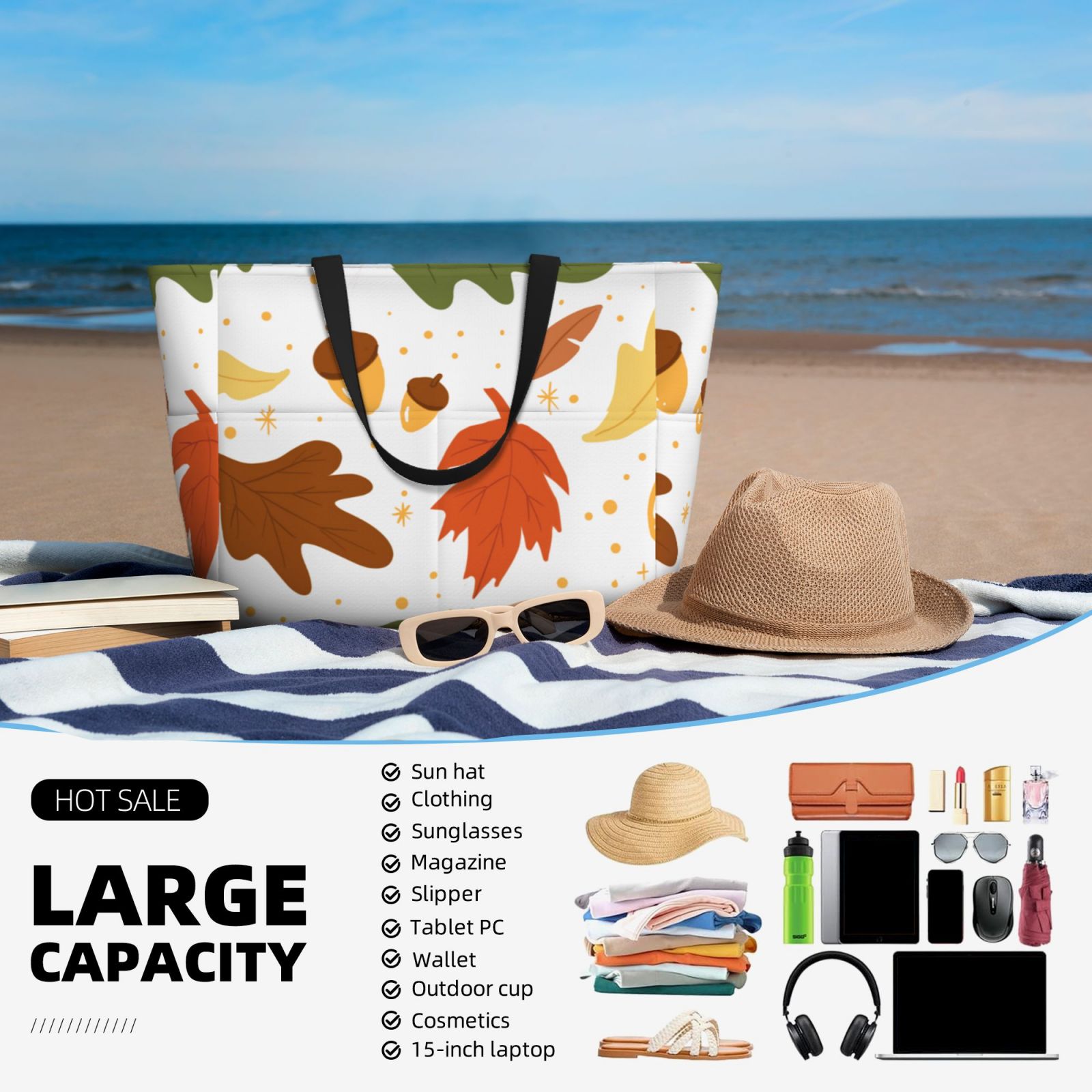 Large Capacity Beach Travel Bag