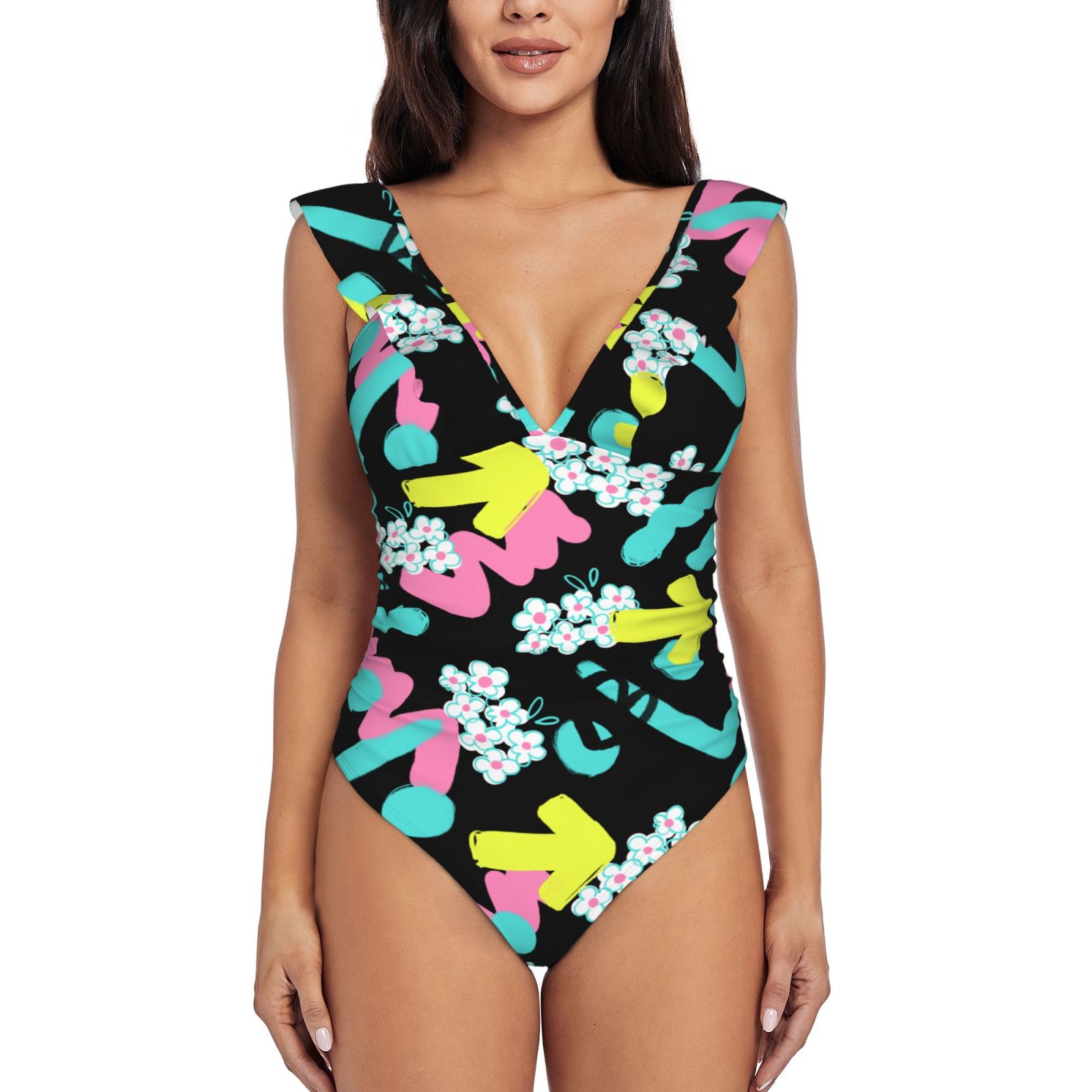 Women's Ruffle One Piece Swimsuit