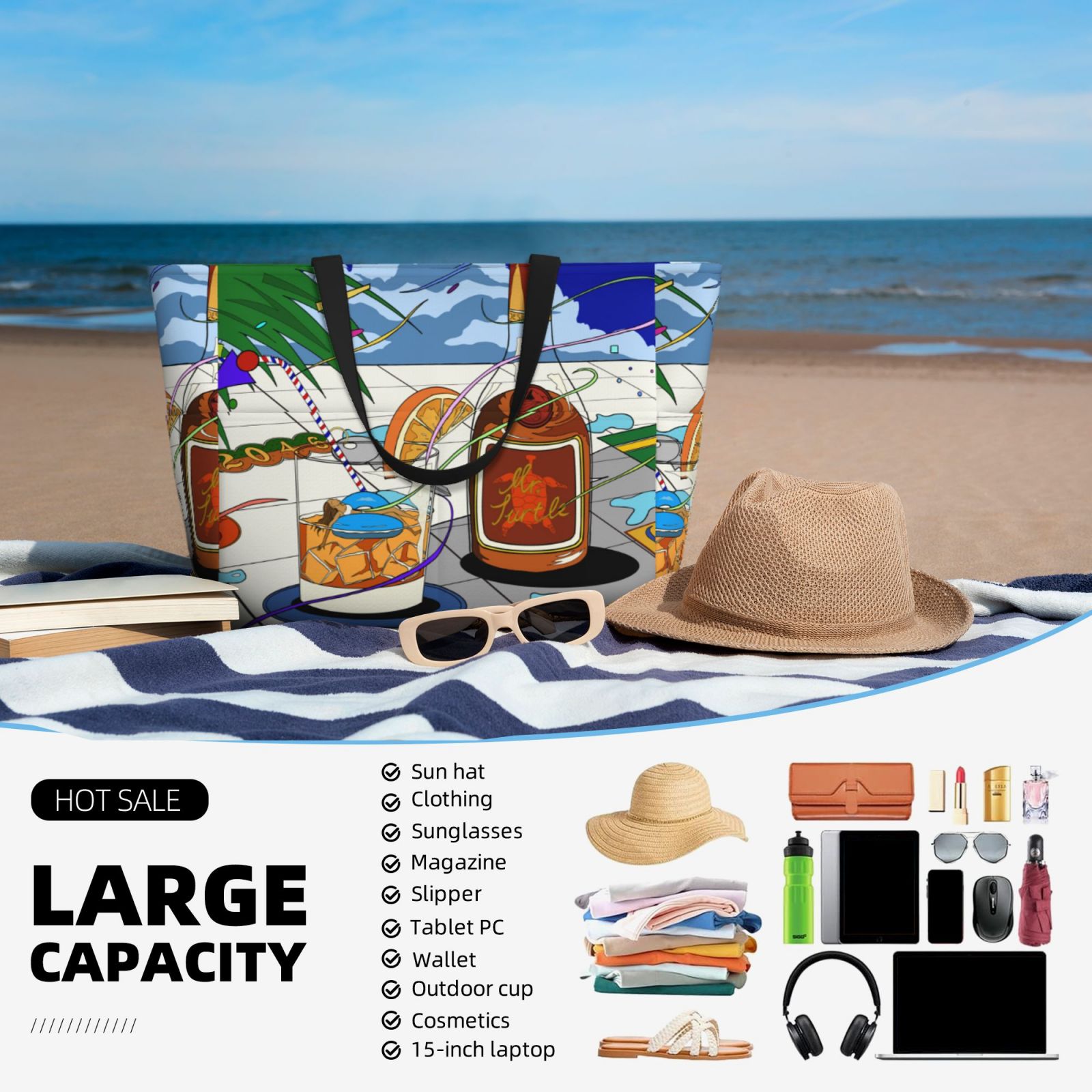 Large Capacity Beach Travel Bag