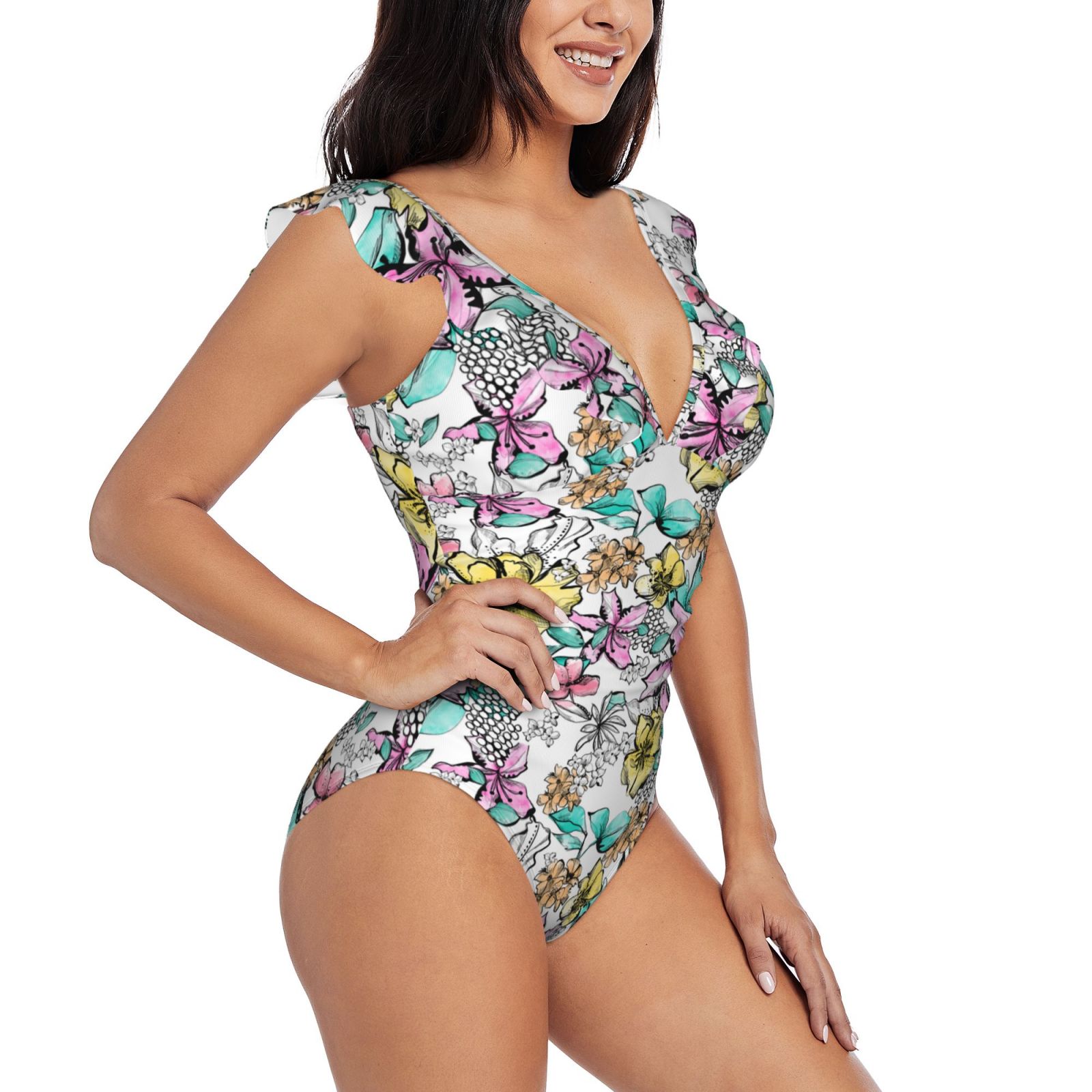 Women's Ruffle One Piece Swimsuit