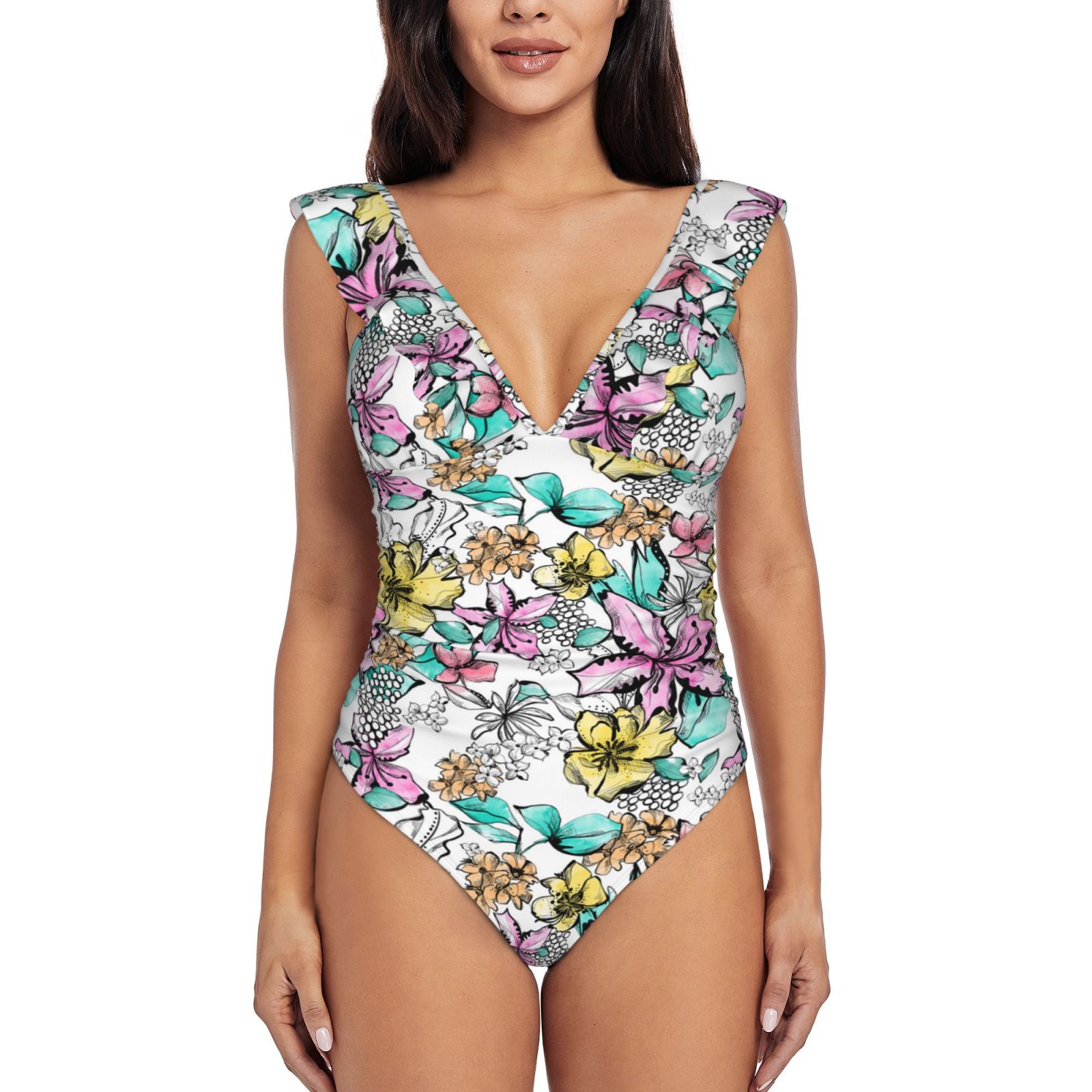 Women's Ruffle One Piece Swimsuit