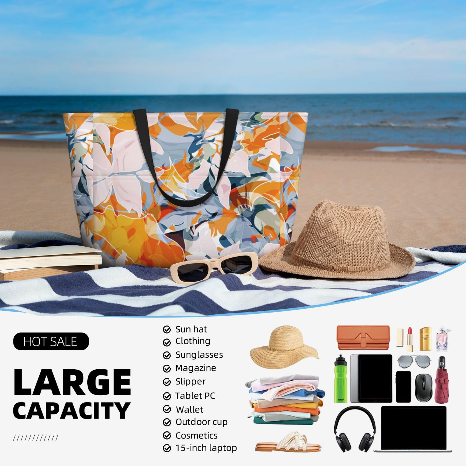 Large Capacity Beach Travel Bag