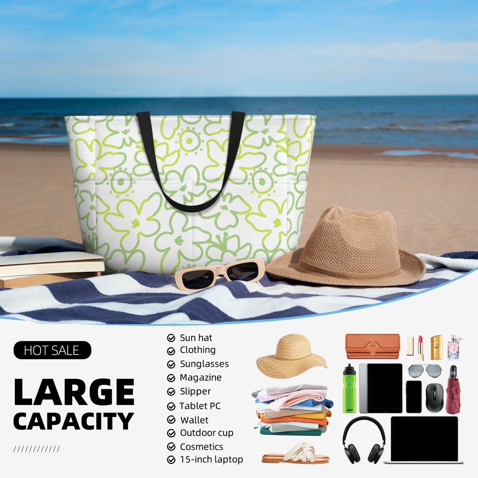 Large Capacity Beach Travel Bag